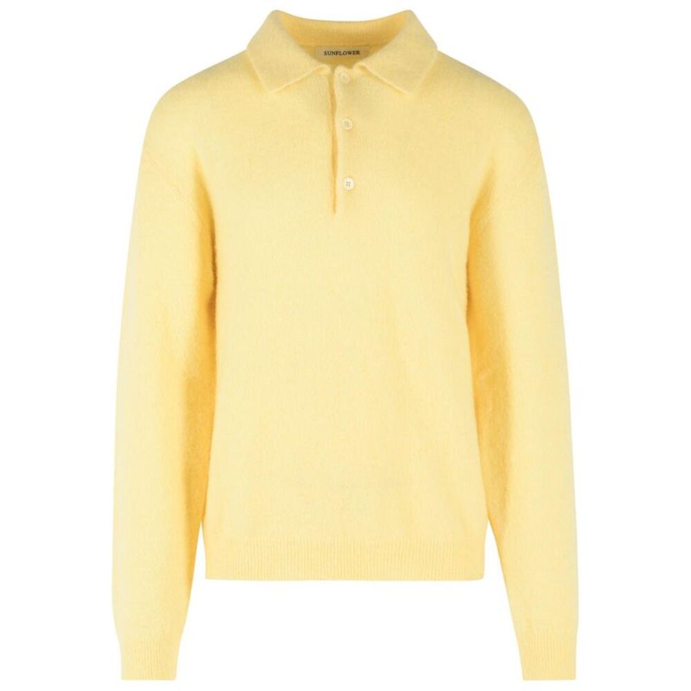 Sunflower Off-White Mohair Blend Mohair Polo Shirt Men